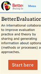 Mobile Screenshot of betterevaluation.org