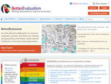 Tablet Screenshot of betterevaluation.org